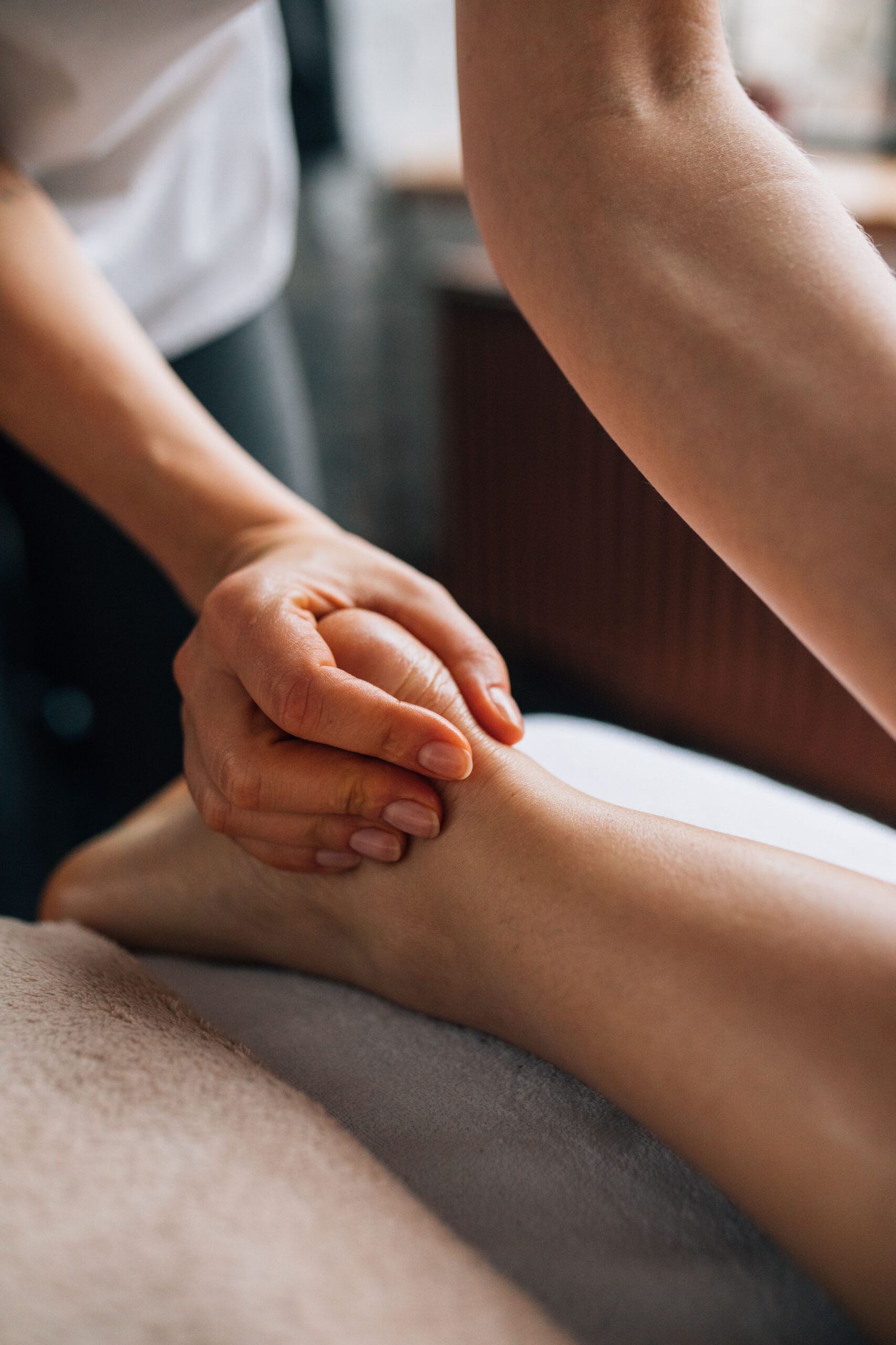 Foot massage practice at a private London studio
